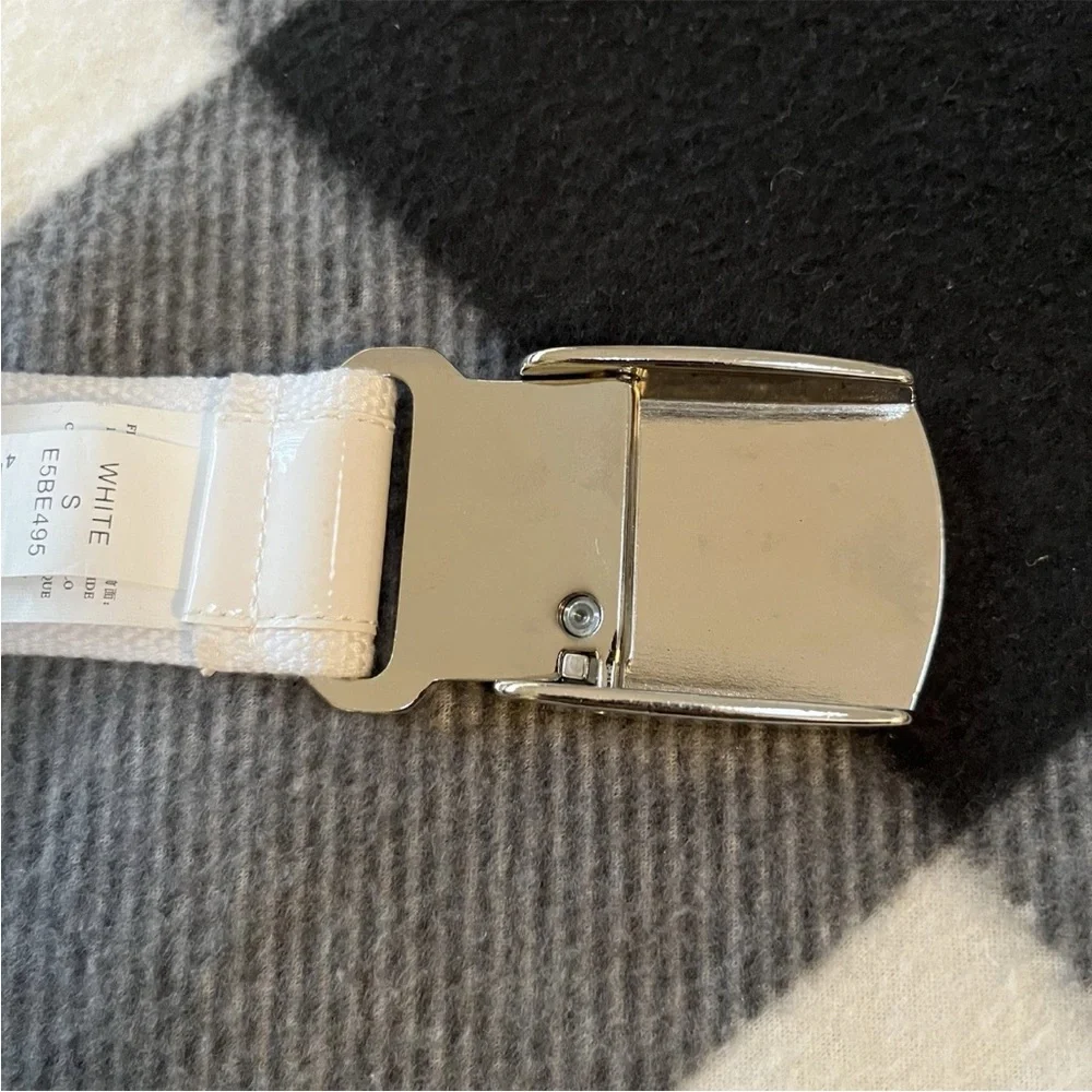 Armani Exchange Jeweled Buckle White Belt Women Size Small